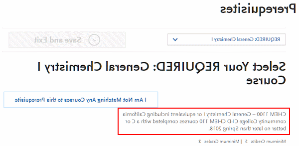 在加州州立大学申请C I D课程代码的先决条件
